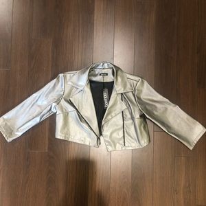 Cropped Moto Jacket